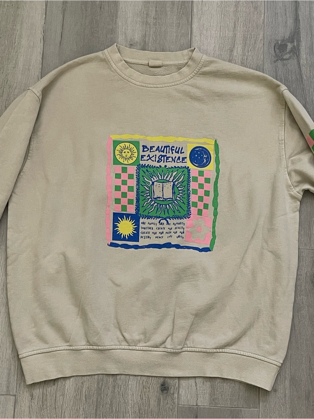 Urban Outfitters Beautiful Existence Graphic Crewneck Sweatshirt S/M